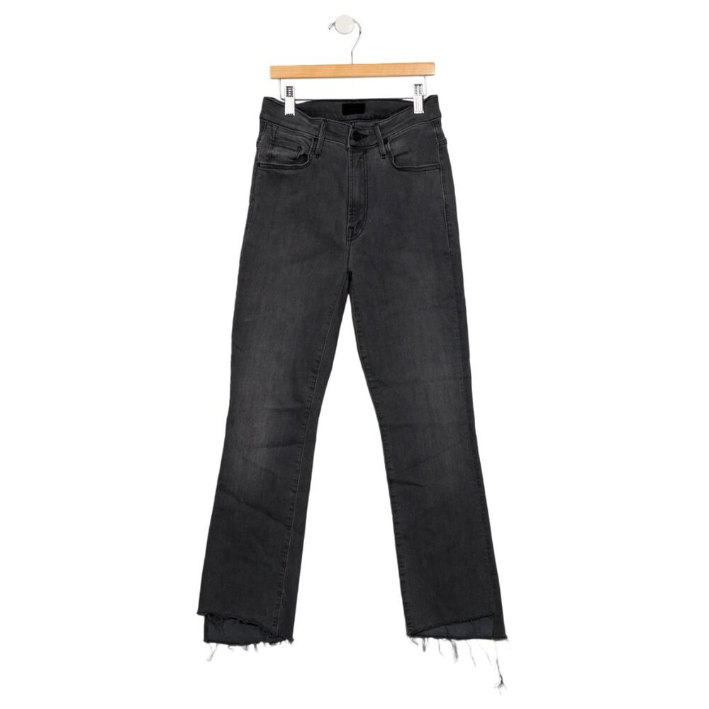 Mother Mid-Rise Straight Leg Jeans Size 26 The Insider Crop Step Frey